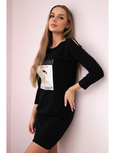 Dress with Dream black print