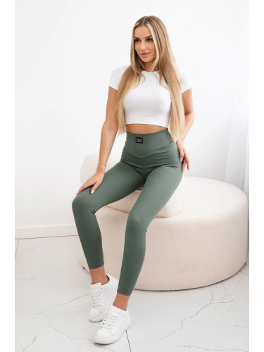 Ribbed leggings dark mint