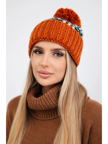 Kesi Cap with a pompom Ellen K325 foxy