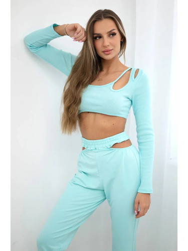 Set with blouse top mint
