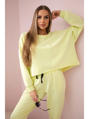 Set 2-piece sweatshirt + trousers yellow