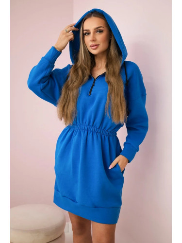 Insulated dress with hood purple blue