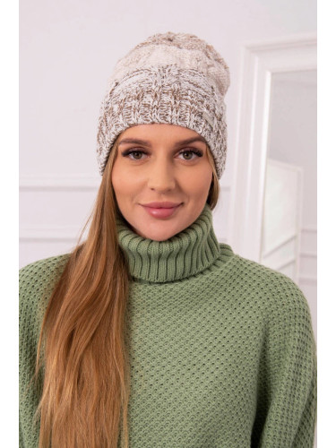 Kesi Cap with fleece Dolores K303 brown+light beige+dark beige