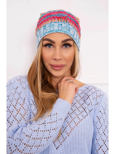 Kesi Cap with fleece Klaudia K255 yellow neon+blue