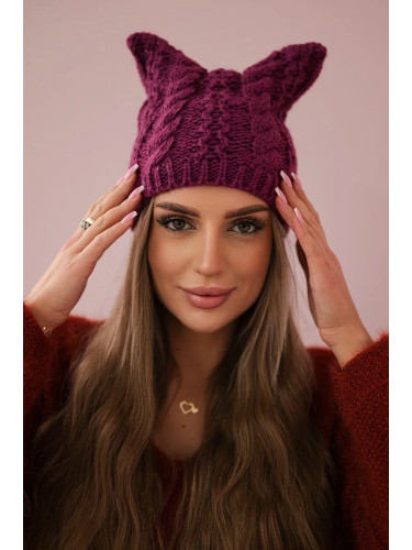 marka niezdefiniowana Cap with fleece Rabbid K237 light purple
