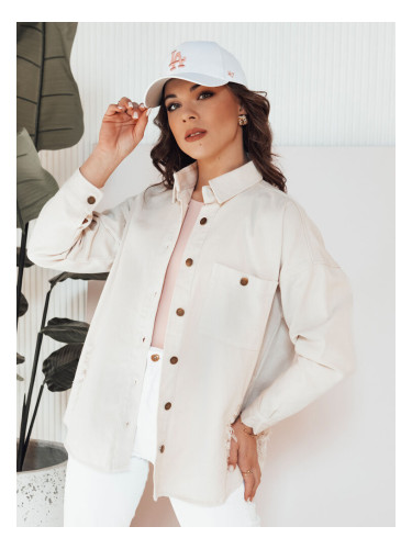 Kurtka jeansowa damska BLENDA jasnobeżowa Dstreet