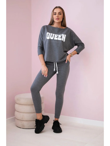 Queen graphite print set