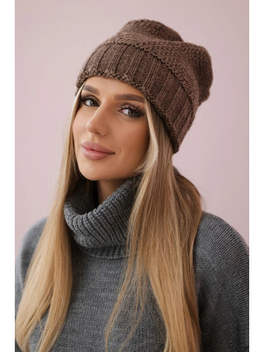 Women's cap Danuta K331 mocca