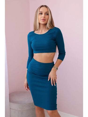 Set of blouses with a navy skirt