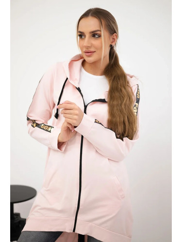 Sweatshirt with zip back powder pink