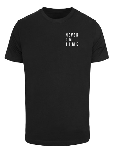 Black T-shirt Never On Time