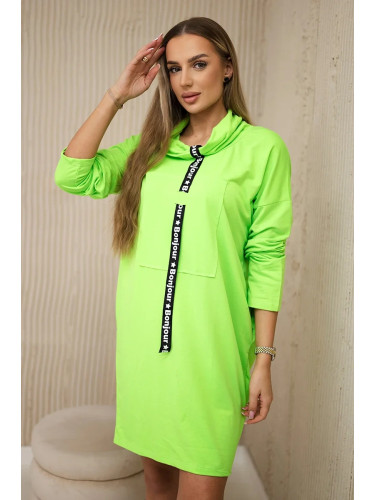 Tie dress green neon