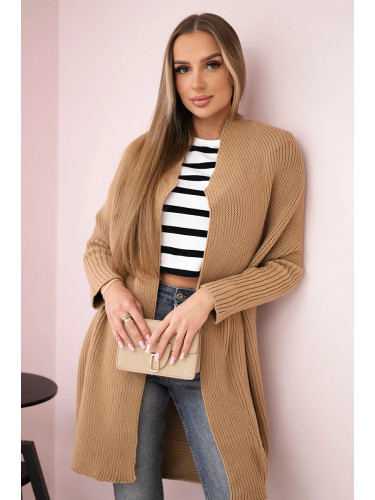 Sweater with batwing camel sleeve
