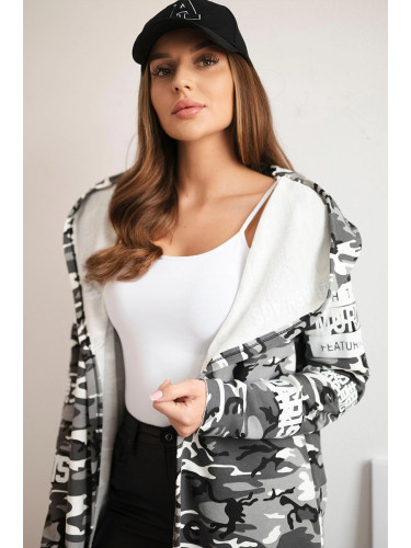 Coatee with subtitles gray+black
