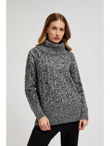 Marisse Women's Sweater Z-Sw-4545 Black Mel