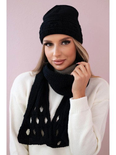 Women's set with scarf Julita K382 black