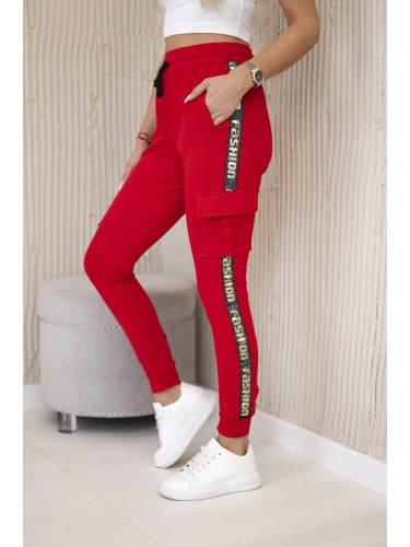 Cargo trousers red