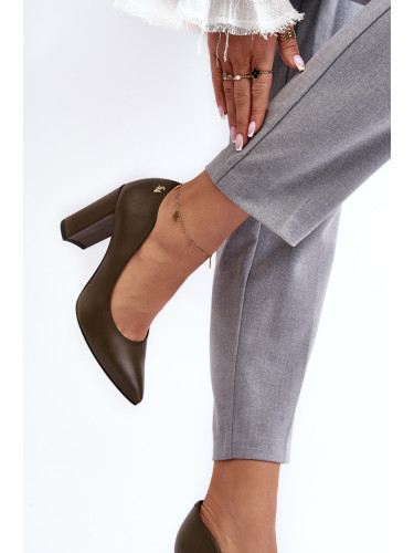 Кожени помпи на ток Laura Messi