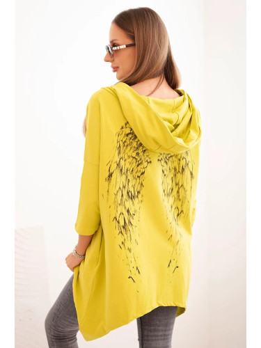 Sweatshirt with kiwi wing print