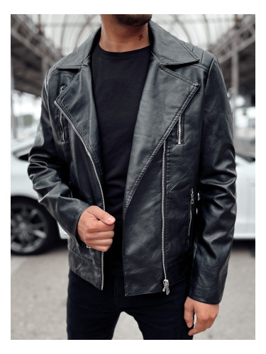 Мъжко кожено яке ramoneska черно