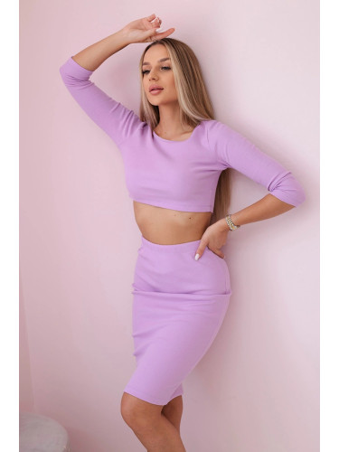 Set of blouses with a purple skirt