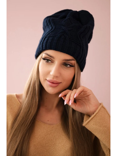 Kesi Cap with fleece Sylwia K244 navy blue