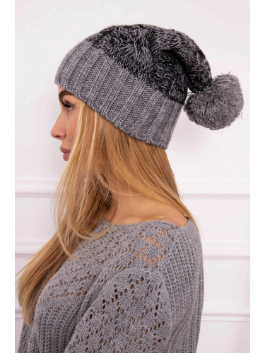 marka niezdefiniowana Cap with fleece Paryż K213 dark gray + black