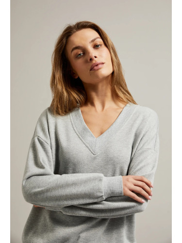 Marisse Women's Sweatshirt Z-Bl-4501 Grey Mel