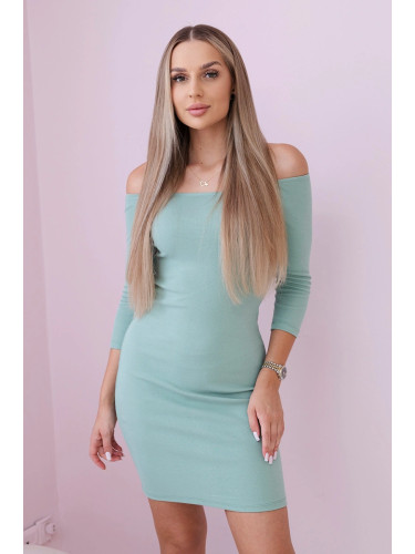 Fitted dress - ribbed dark mint