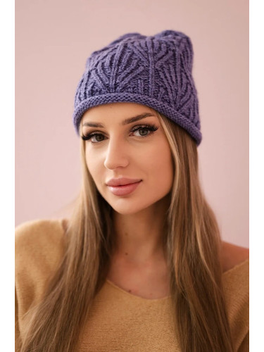Women's cap Leaves K245 purple