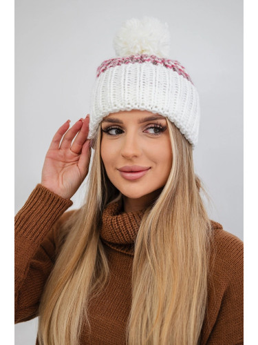 Kesi Cap with a pompom Ellen K325 white