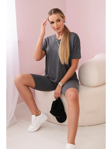 Set of top+leggings made of graphite