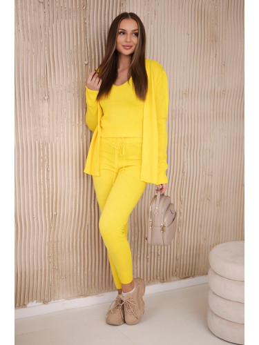 3-piece set of sweaters yellow