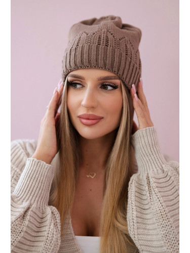 Women's cap Irmina K333 mocca