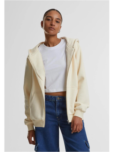 Women's zip-up sweatshirt Fluffy cream