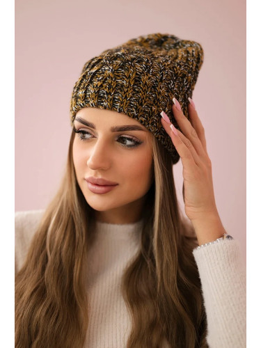 marka niezdefiniowana Cap with fleece Merry K225 black+mustard