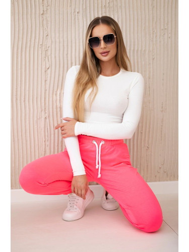 Cotton pants pink neon