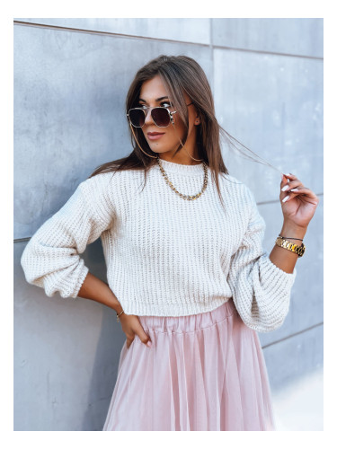 Sweter damski oversize BILLIS jasnobeżowy Dstreet