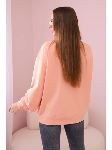 Cotton blouse with apricot bow