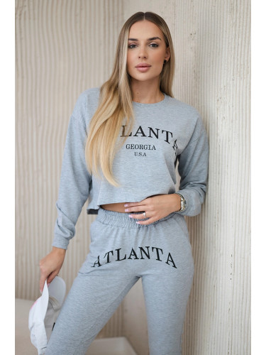 Set with gray Atlanta print