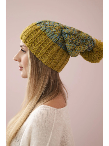 Kesi Cap with fleece Paryż K213 kiwi + turquoise