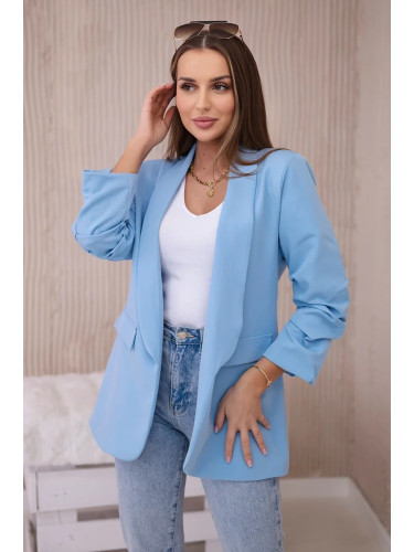 Kesi Włoski Elegant jacket with lapels blue