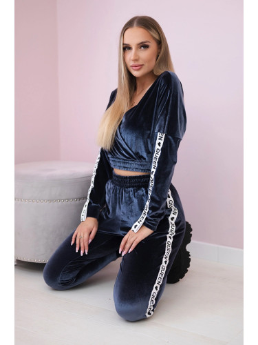 Velour set with graphite Queen inscription