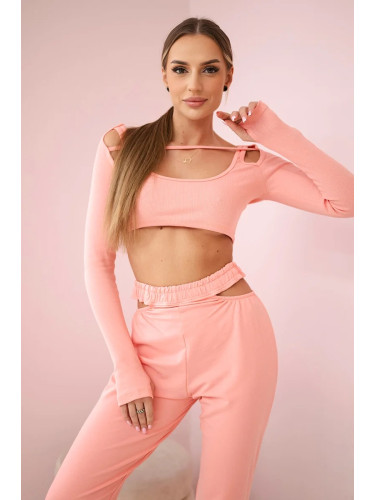 Set with apricot blouse top