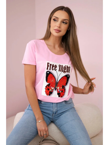 Free Flight Blouse Powder Pink