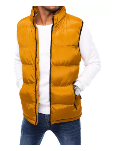 Kamizelka męska pikowana żółta Dstreet