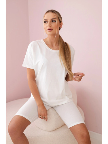Set of top+leggings ecru