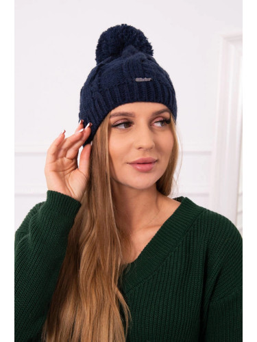 Kesi Cap with fleece Stefania K278 navy blue