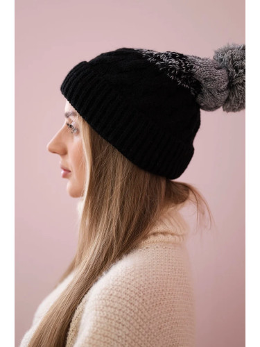 marka niezdefiniowana Cap with fleece Ilona K218 black+gray