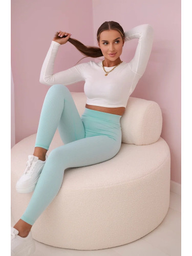 Striped leggings mint pants